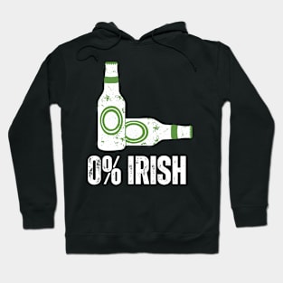 0% Irish St. Patrick's Graphic, funny Irish Hoodie